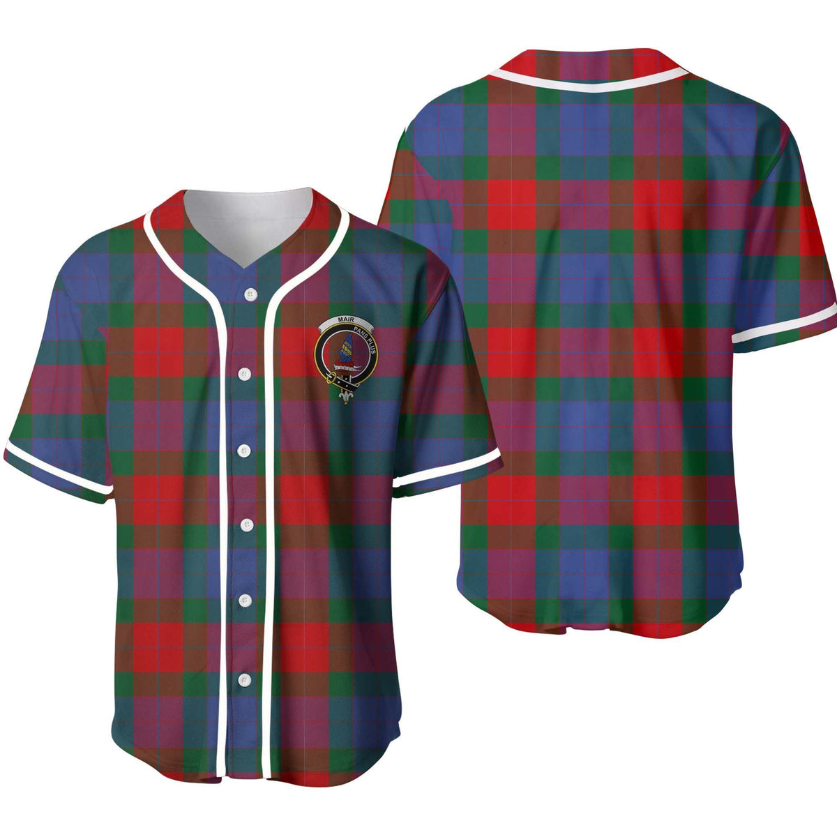 Mar Tartan Unisex Baseball Jersey