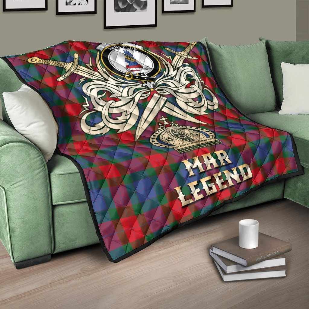 Mar Tartan Crest Legend Gold Royal Premium Quilt