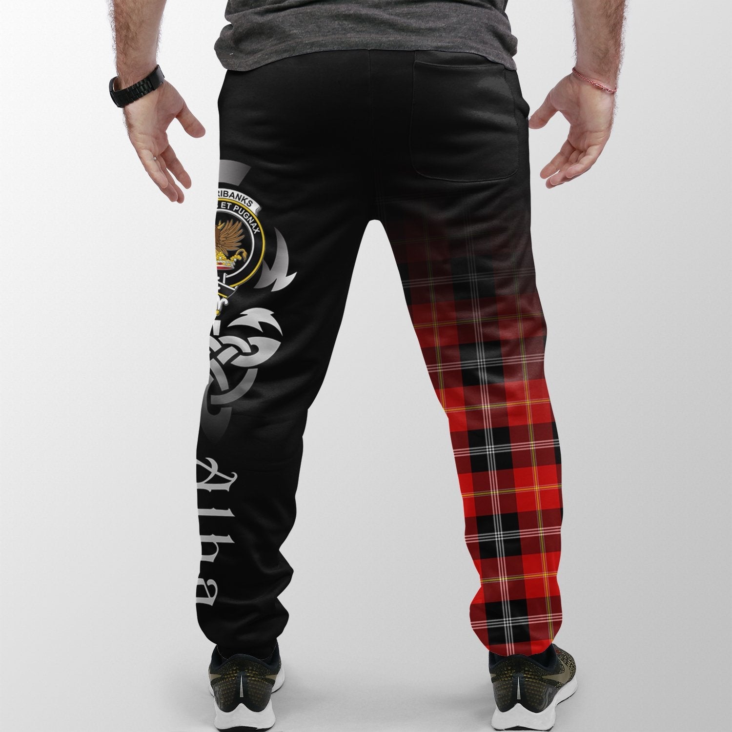 Marjoribanks Tartan Crest Jogger Sweatpants - Alba Celtic Style