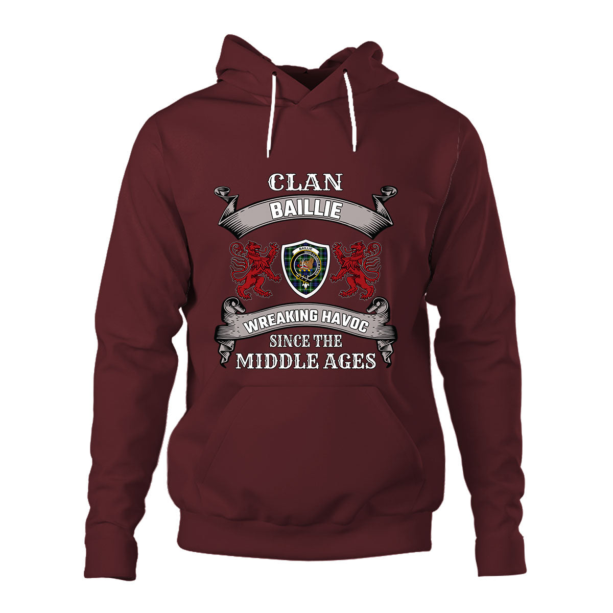 Baillie Family Tartan - 2D Unisex Hoodie