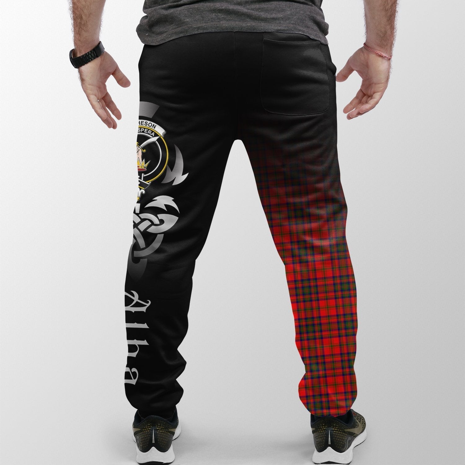 Matheson Modern Tartan Crest Jogger Sweatpants - Alba Celtic Style