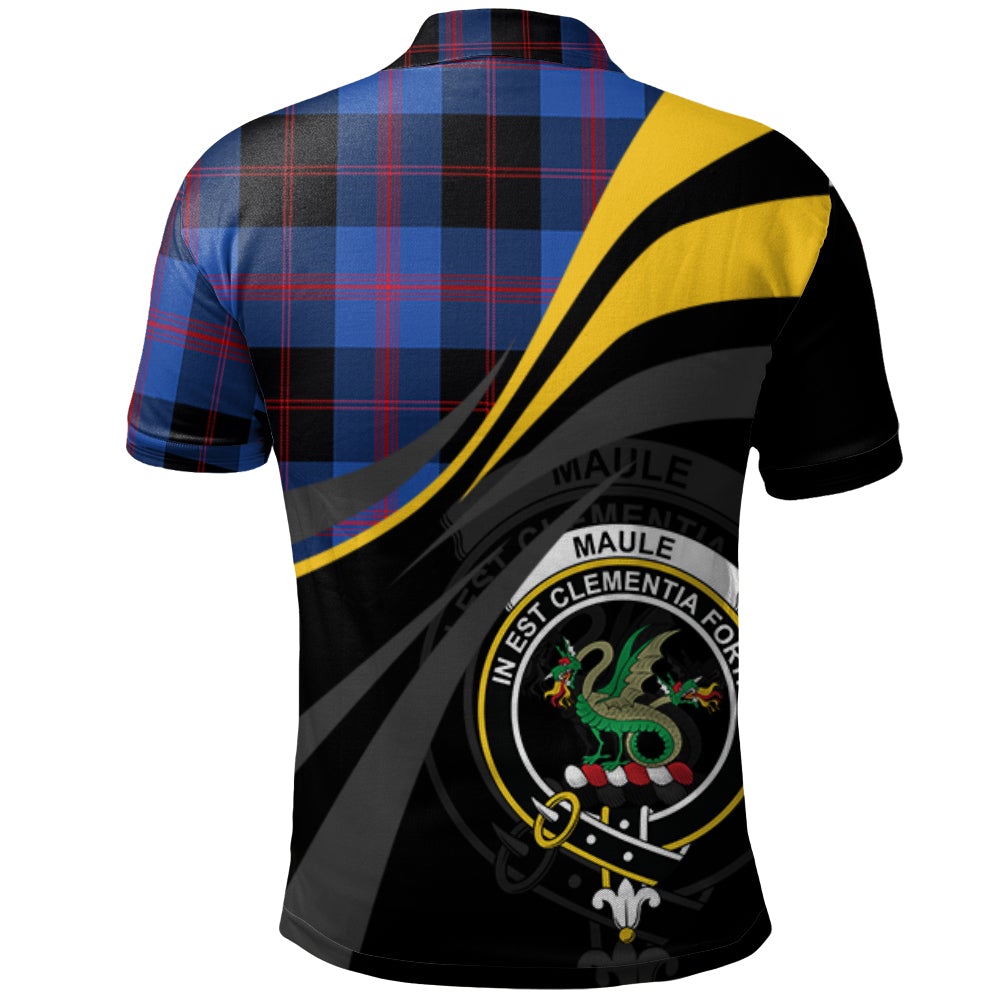 Maule Tartan Polo Shirt - Royal Coat Of Arms Style