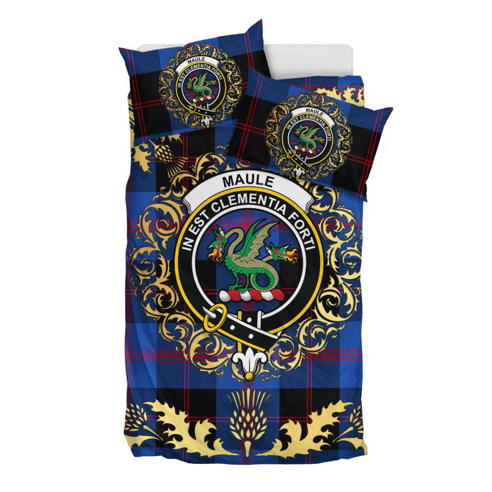 Maule Tartan Crest Bedding Set - Golden Thistle Style