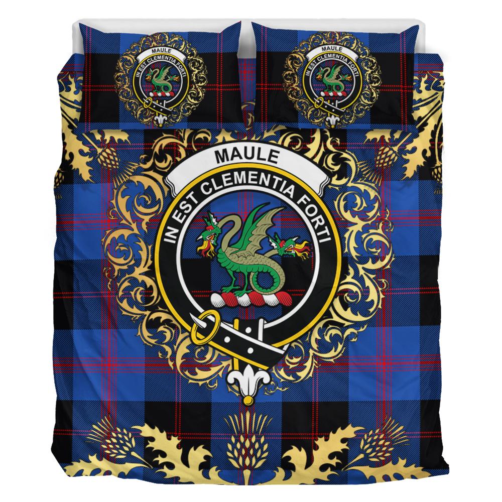 Maule Tartan Crest Bedding Set - Golden Thistle Style