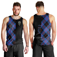 Maule Tartan Crest Men's Tank Top - Cross Style