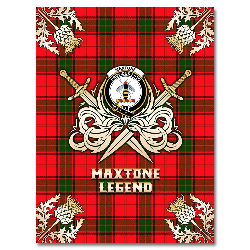 Maxtone Tartan Gold Courage Symbol Blanket