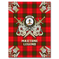Maxtone Tartan Gold Courage Symbol Blanket
