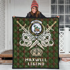 Maxwell Hunting Tartan Crest Legend Gold Royal Premium Quilt