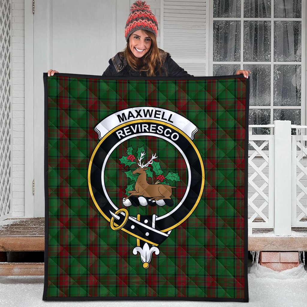 Maxwell Hunting Tartan Crest Quilt