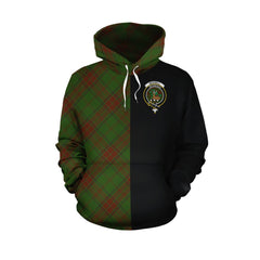 Maxwell Hunting Tartan Hoodie Half of Me - Cross Style