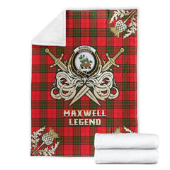 Maxwell Modern Tartan Gold Courage Symbol Blanket