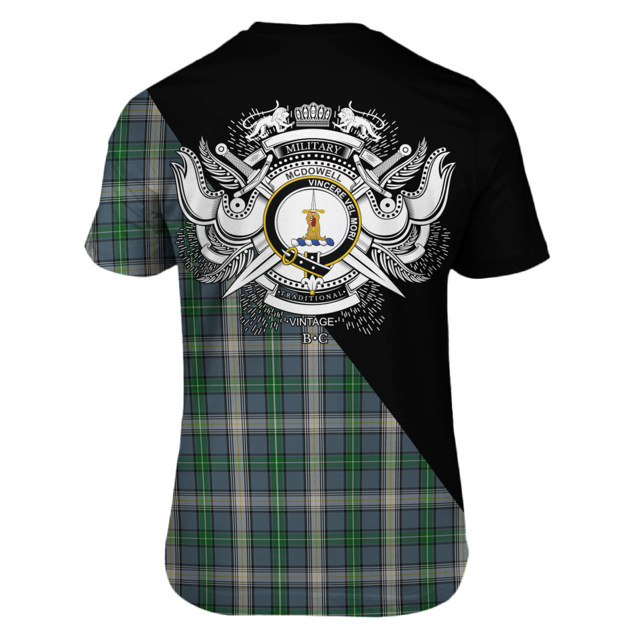 McDowell Tartan - Military T-Shirt