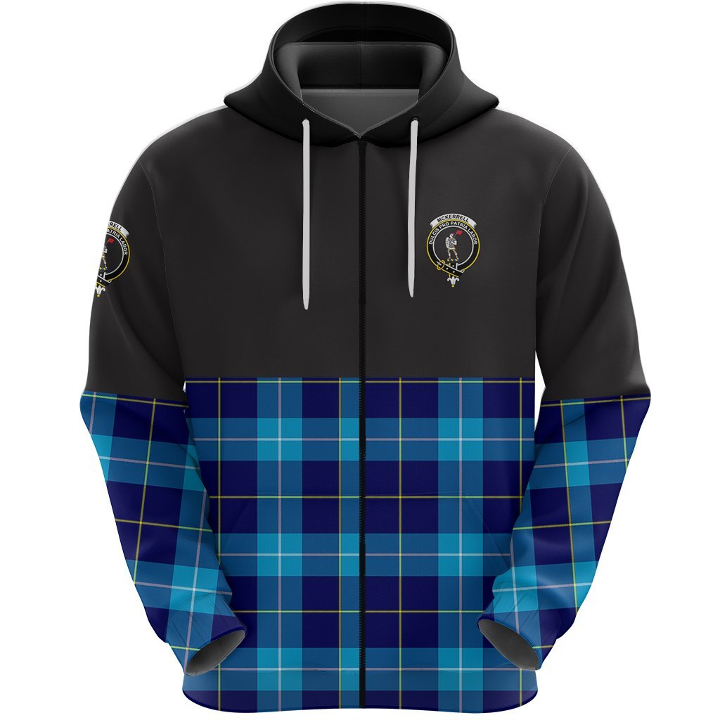 McKerrell Clan Half Of Tartan Zipper Hoodie