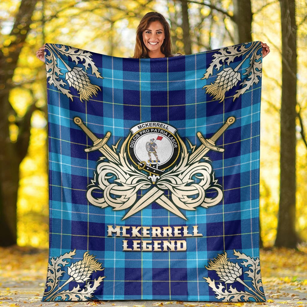 McKerrell Tartan Gold Courage Symbol Blanket