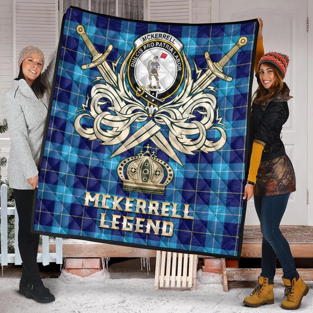 McKerrell Tartan Crest Legend Gold Royal Premium Quilt