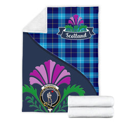 McKerrell Tartan Crest Premium Blanket - Thistle Style