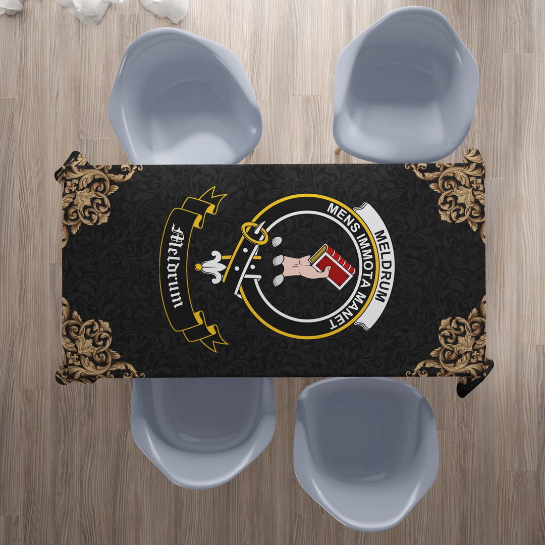 Meldrum Crest Tablecloth - Black Style