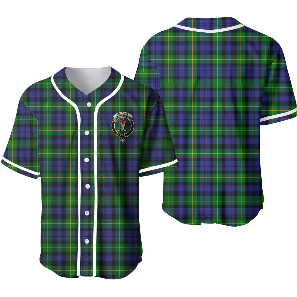 Meldrum Tartan Unisex Baseball Jersey