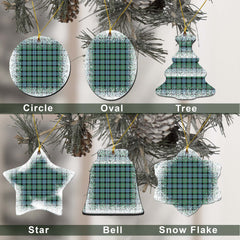 Melville Tartan Christmas Ceramic Ornament - Snow Style