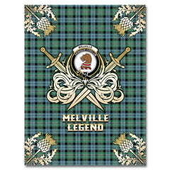 Melville Tartan Gold Courage Symbol Blanket