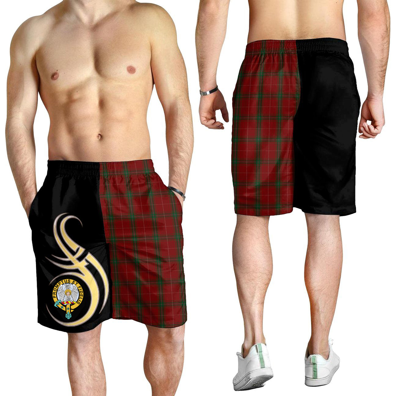 Carruthers Family Tartan Official Crest Men's Short PM8