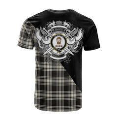 Menzies Black & White Ancient Tartan - Military T-Shirt