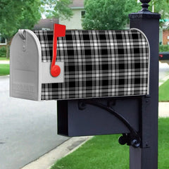 Menzies Black & White Modern Tartan Crest Mailbox