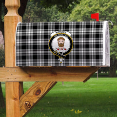 Menzies Black & White Modern Tartan Crest Mailbox