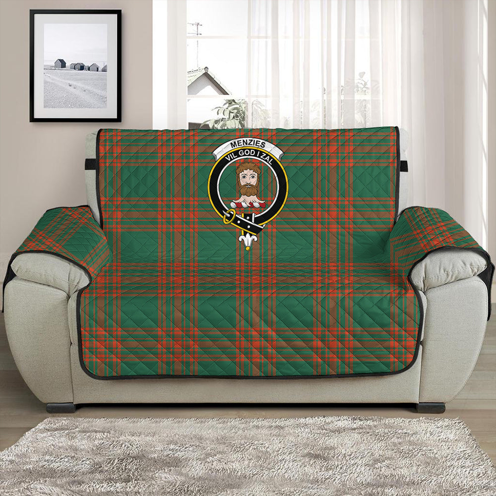 Menzies Green Ancient Tartan Crest Sofa Protector