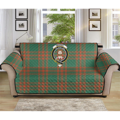 Menzies Green Ancient Tartan Crest Sofa Protector