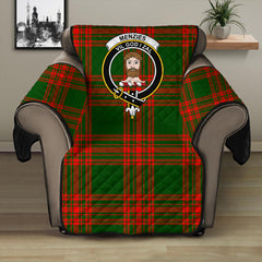 Menzies Green Modern Tartan Crest Sofa Protector