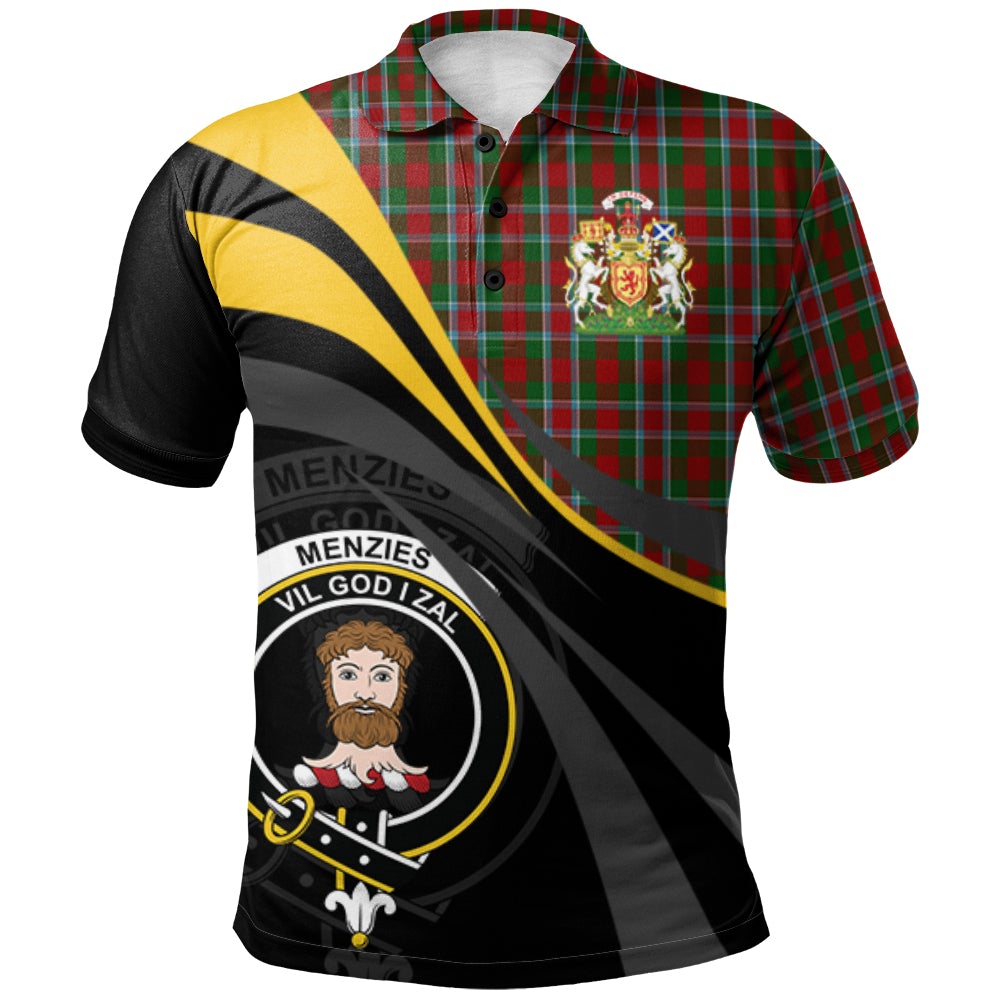 Menzies 01 Tartan Polo Shirt - Royal Coat Of Arms Style