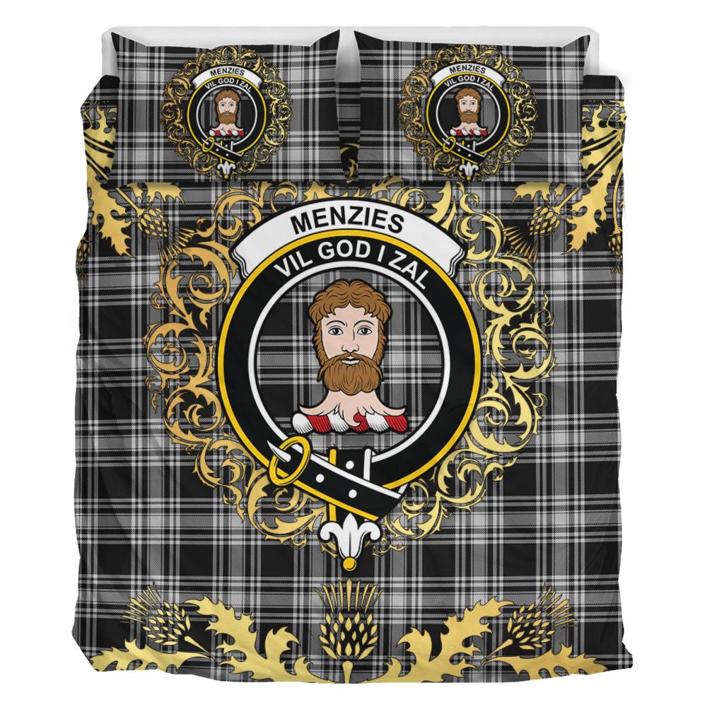 Menzies 03 Tartan Crest Bedding Set - Golden Thistle Style