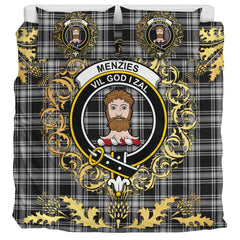 Menzies 03 Tartan Crest Bedding Set - Golden Thistle Style