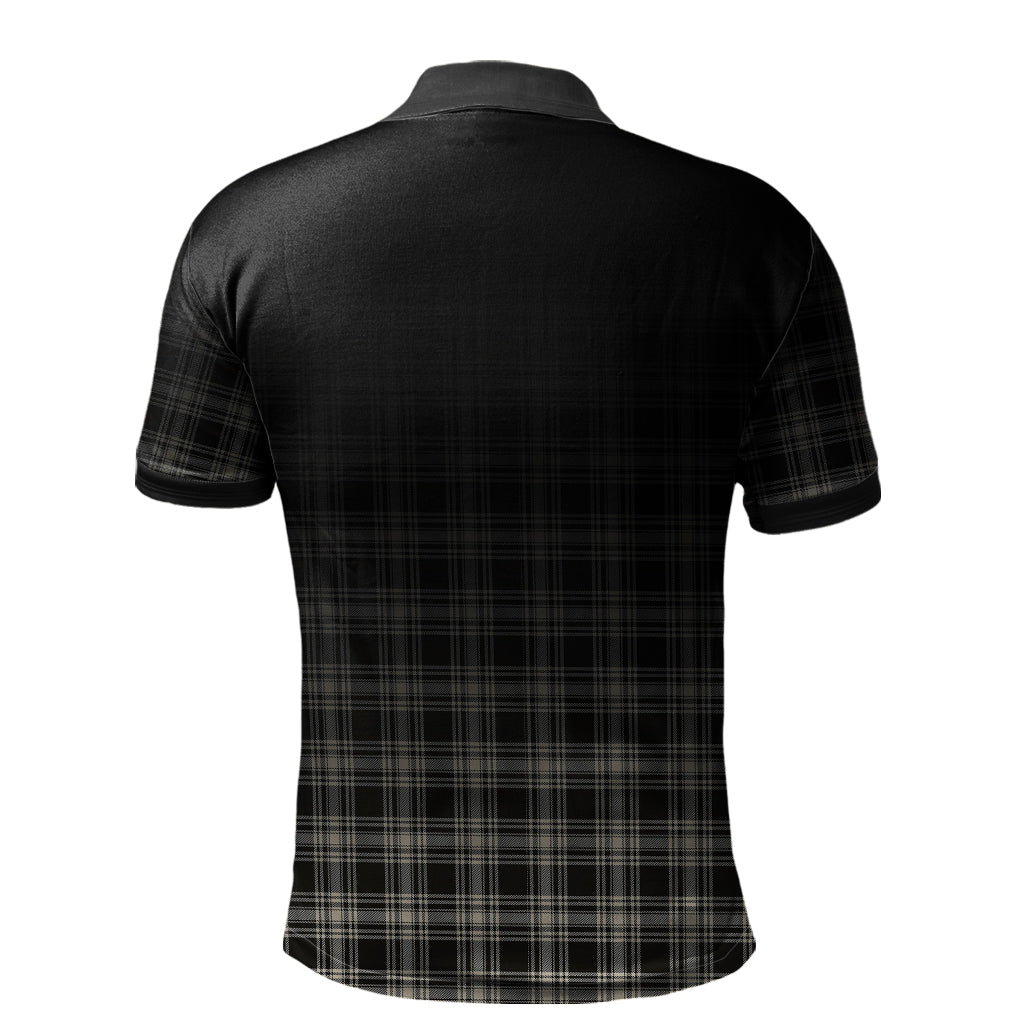 Menzies Black _ White Ancient Tartan Polo Shirt - Alba Celtic Style