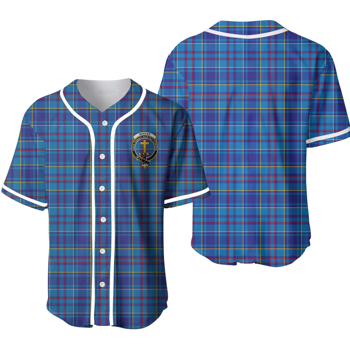 Mercer Tartan Unisex Baseball Jersey