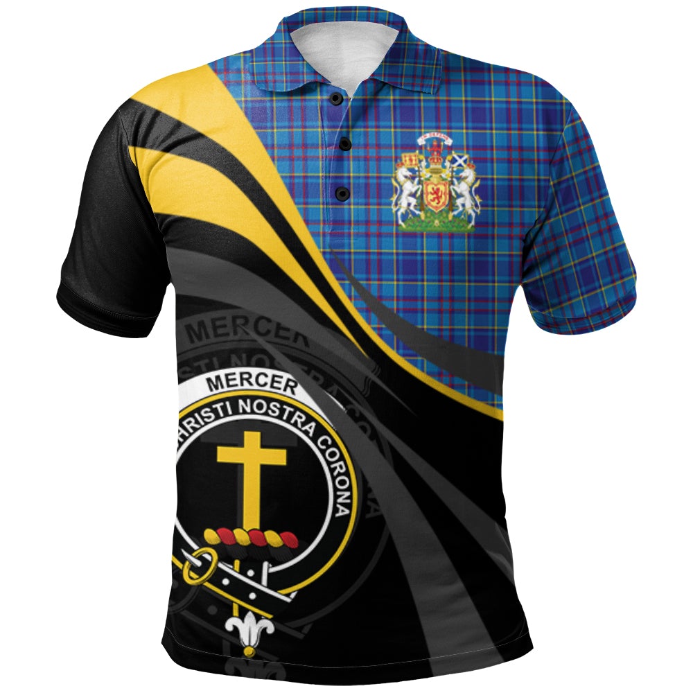 Mercer Modern Tartan Polo Shirt - Royal Coat Of Arms Style