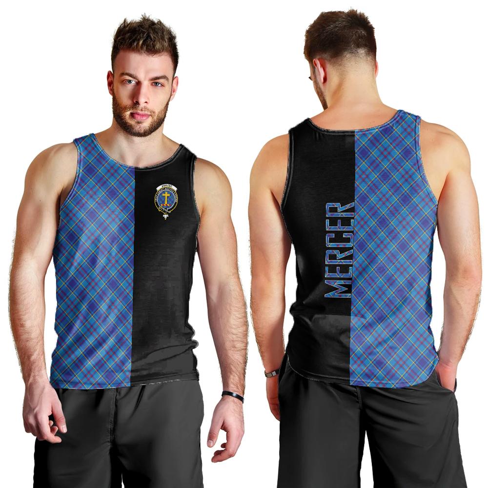 Mercer Modern Tartan Crest Men's Tank Top - Cross Style