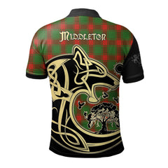 Middleton Modern Tartan Polo Shirt Viking Wolf