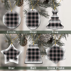 Moffat Tartan Christmas Ceramic Ornament - Snow Style