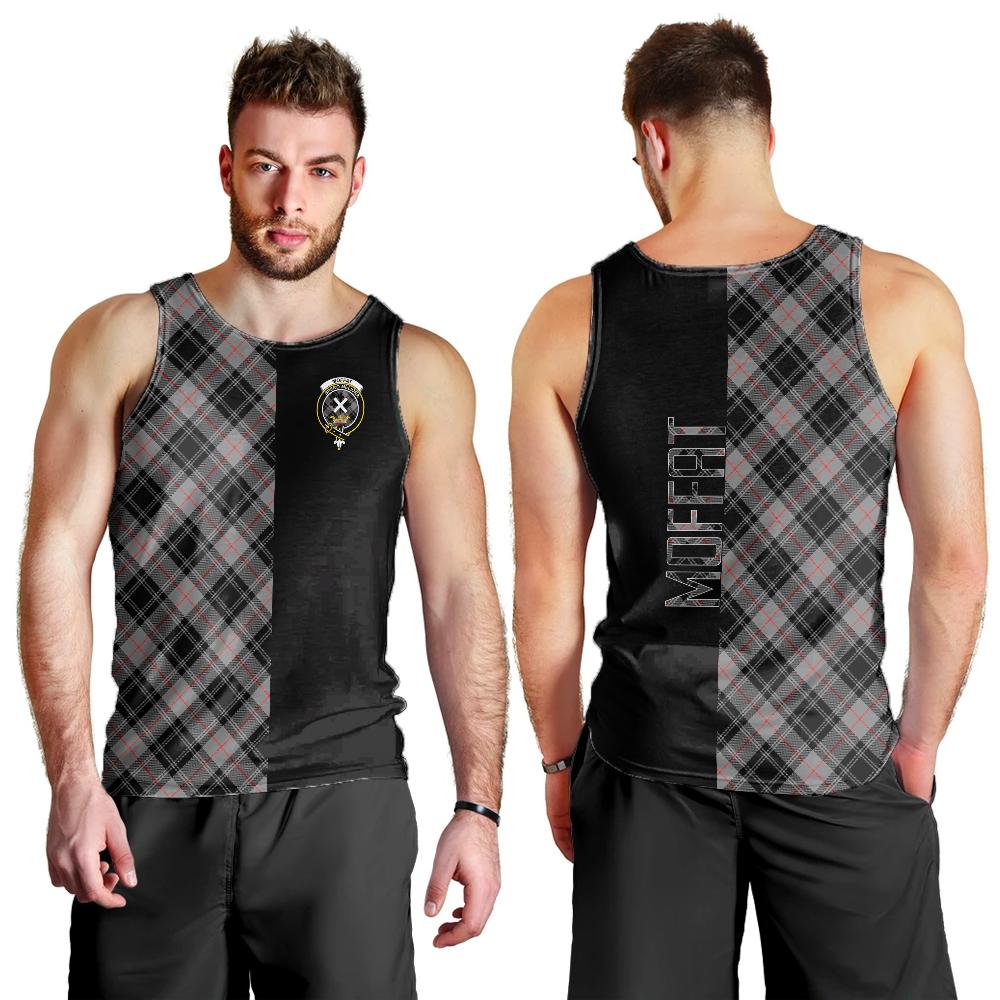 Moffat Modern Tartan Crest Men's Tank Top - Cross Style