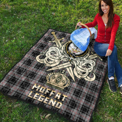 Moffat Modern Tartan Crest Legend Gold Royal Premium Quilt