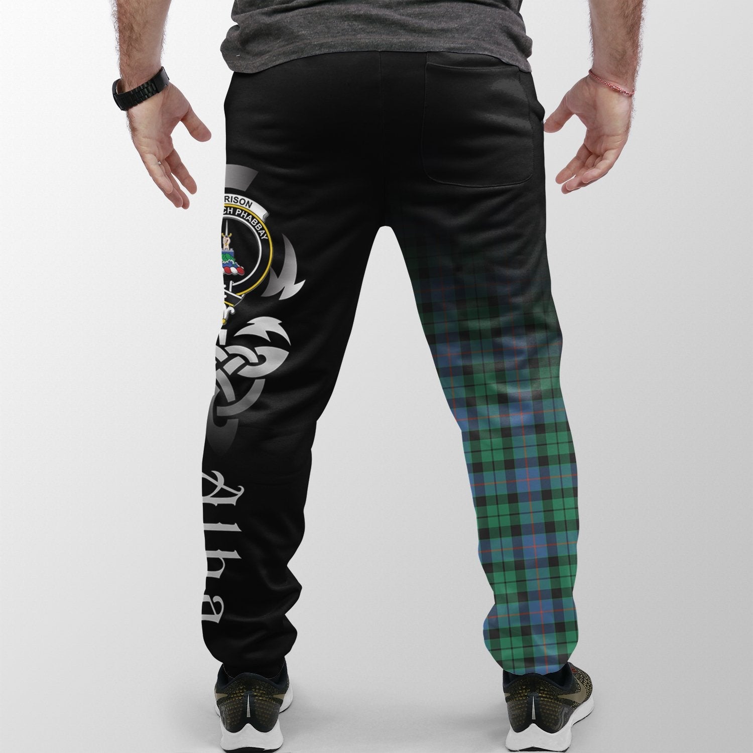 Morrison Ancient Tartan Crest Jogger Sweatpants - Alba Celtic Style