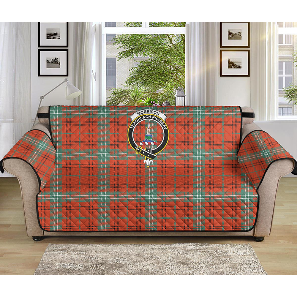 Morrison Red Ancient Tartan Crest Sofa Protector