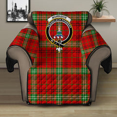 Morrison Red Modern Tartan Crest Sofa Protector