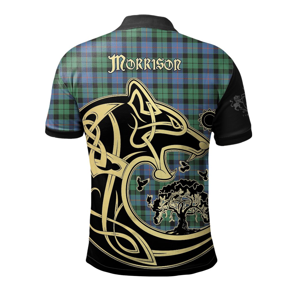 Morrison Ancient Tartan Polo Shirt Viking Wolf