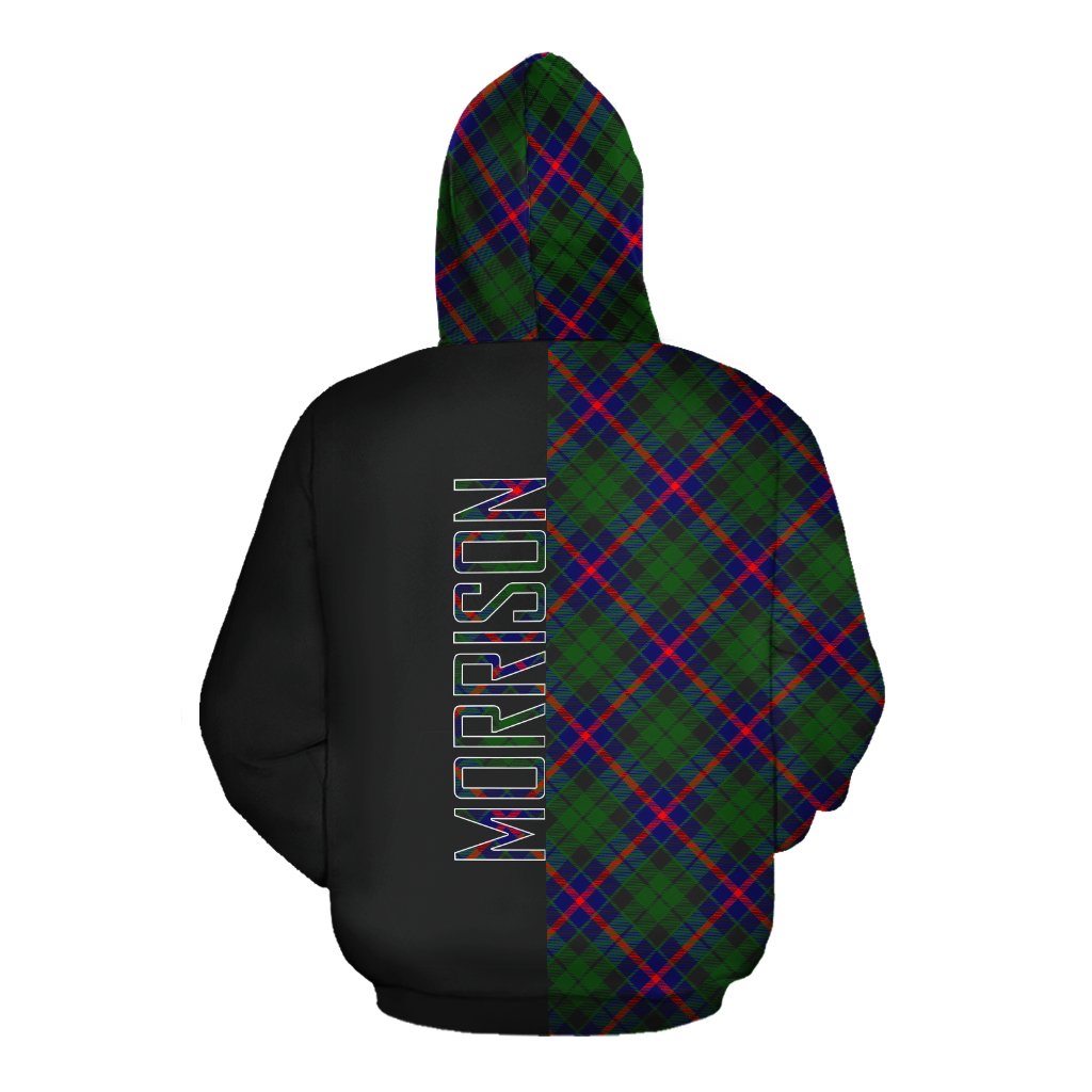 Morrison Modern Tartan Hoodie Half of Me - Cross Style