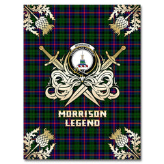 Morrison Modern Tartan Gold Courage Symbol Blanket