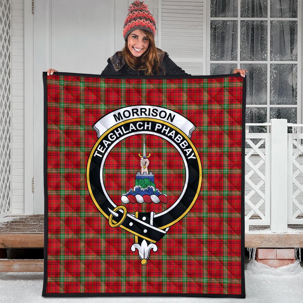 Morrison Red Modern Tartan Quilt