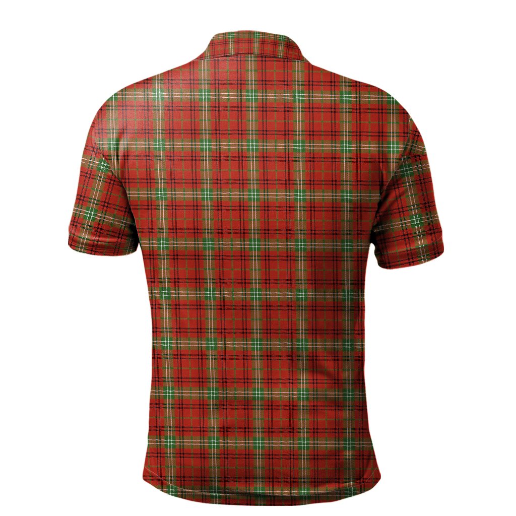Morrison Red Modern Tartan Polo Shirt